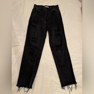 Pacsun Size 24 Black Straight Legged High Rise Jeans